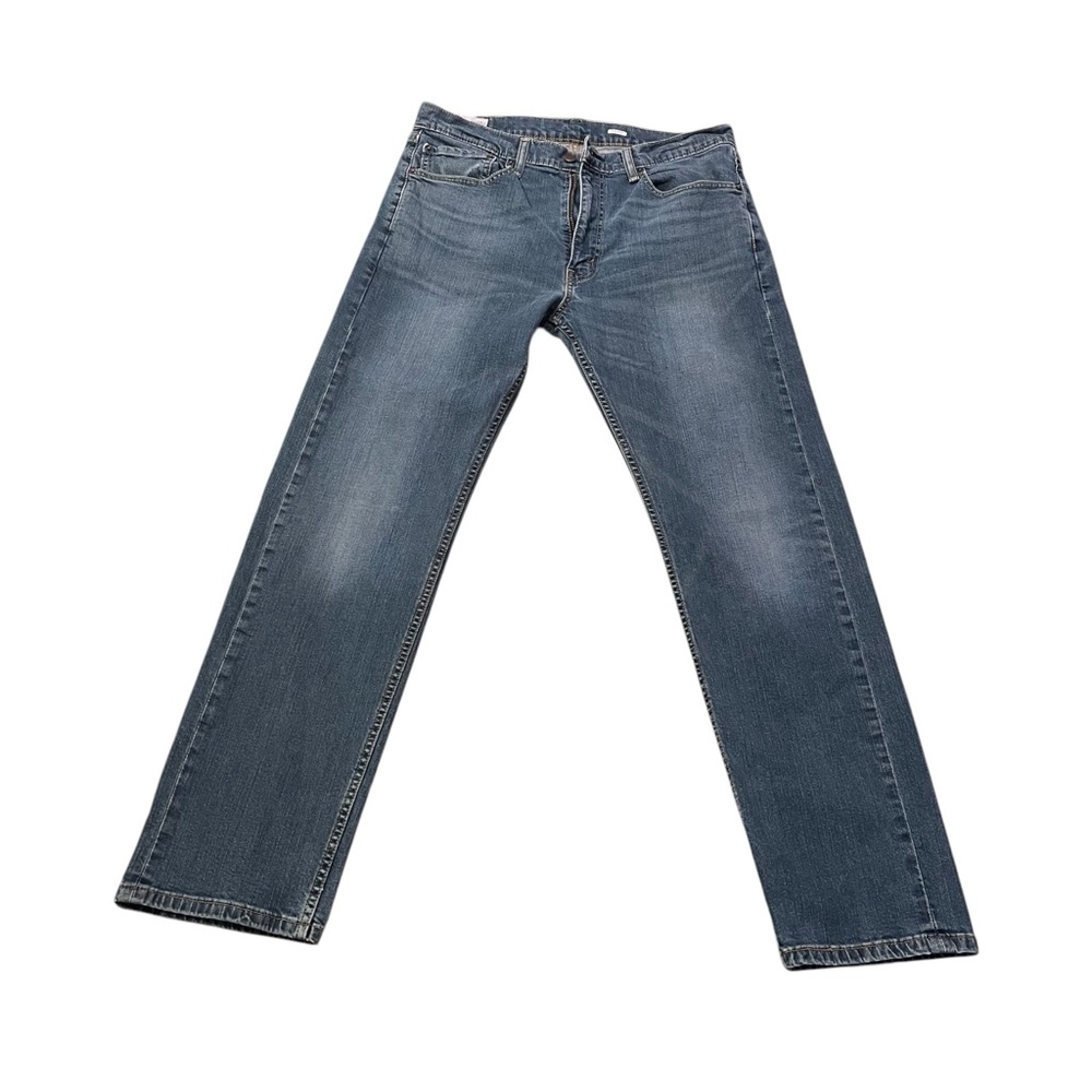 Mens Levi’s 505 Denim Jeans 35 x 30 Blue Wash *hemmed